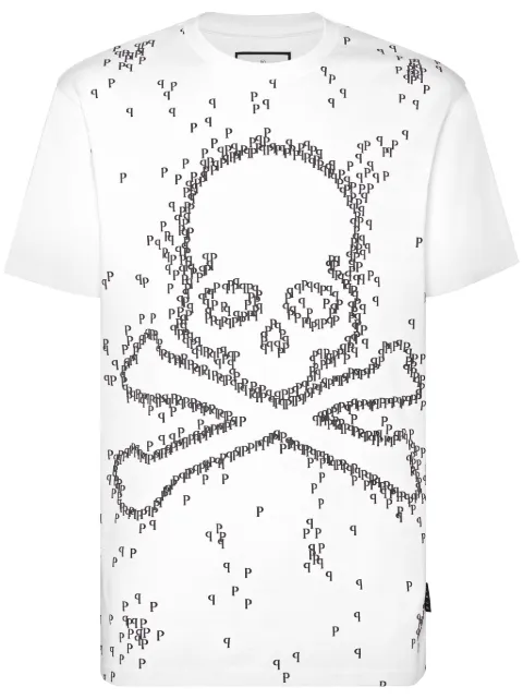 Philipp Plein Skull&Bones cotton t-shirt White AADCMTK7756PJY002N