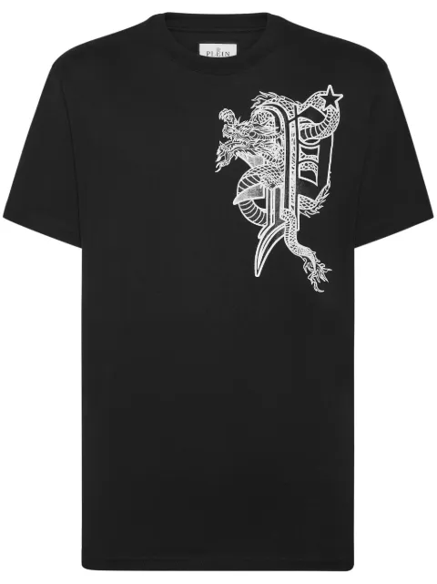 Philipp Plein graphic-print t-shirt Black AADCMTK7718PJY002N