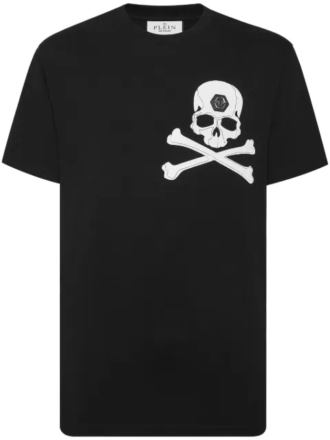 Philipp Plein skull-print cotton t-shirt Black AADCMTK7689PJY002N