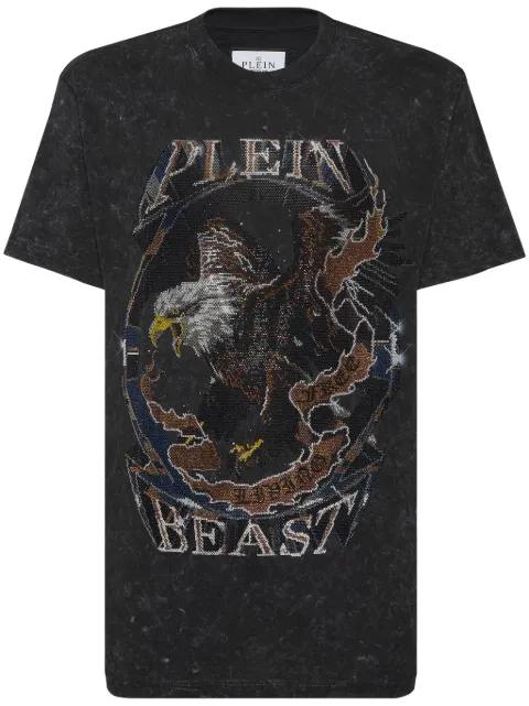Philipp Plein rhinestone-embellished cotton t-shirt Black AADCMTK7299PJY002N