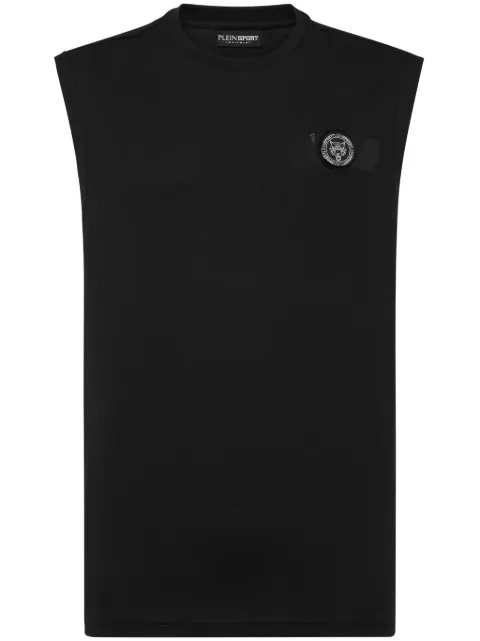 Plein Sport round-neck sleeveless T-shirt Black AADCMTK7158SJY001N