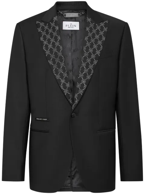 Philipp Plein monogram-pattern blazer Black AADCMRF1887PTE076N