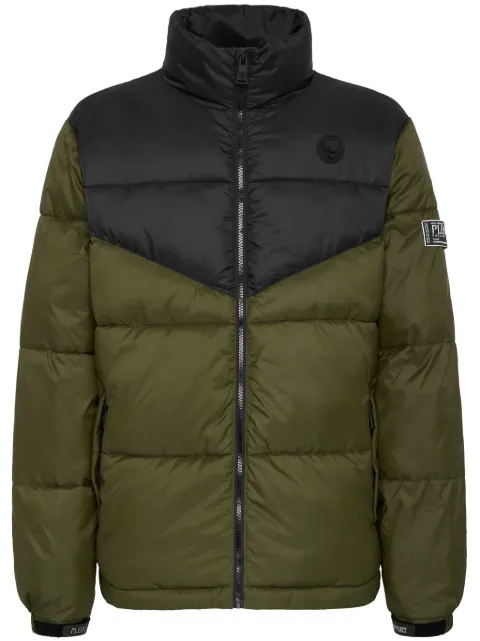 Plein Sport panelled puffer jacket Green AADCMRB2672SXV005N