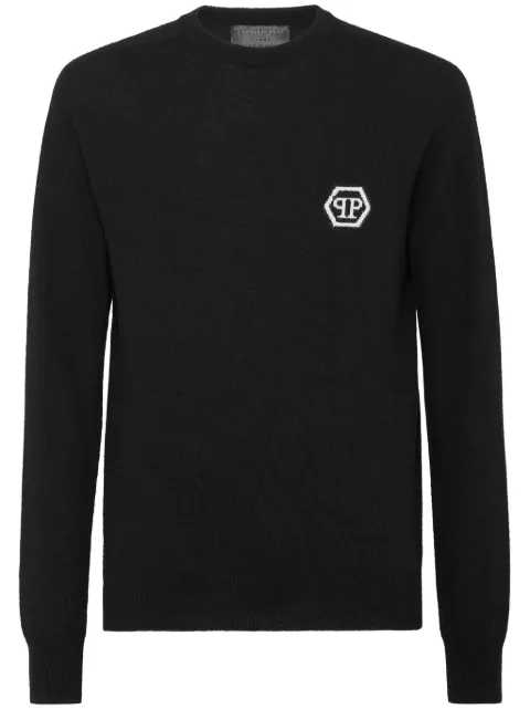Philipp Plein Hexagon sweater Black AADCMKO1451PTE004N