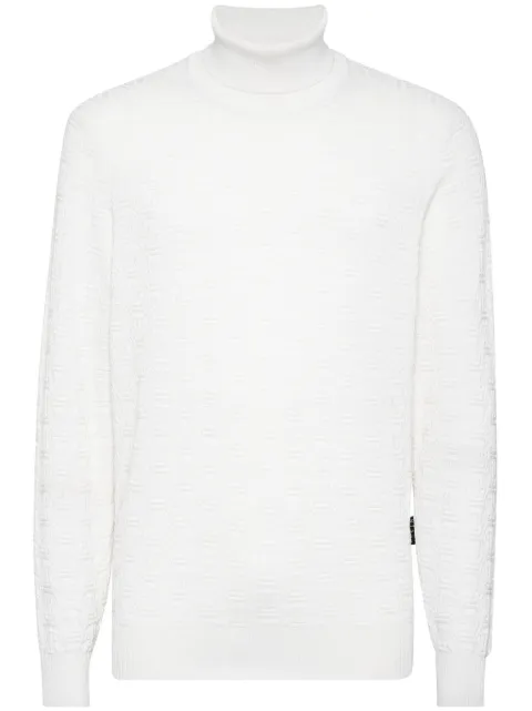 Philipp Plein monogram sweatshirt White AADCMKK0287PTE108N