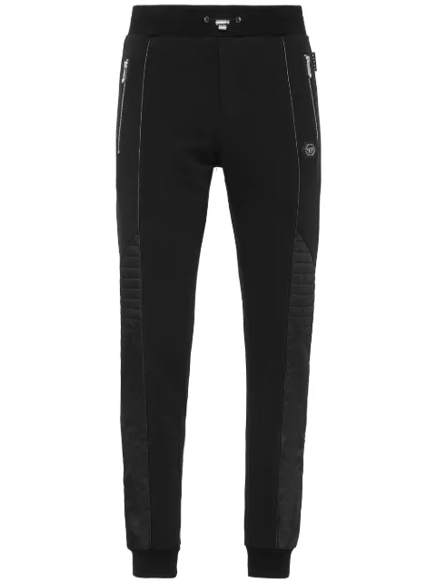 Philipp Plein panelled track pants Black AADCMJT2426PJO002N