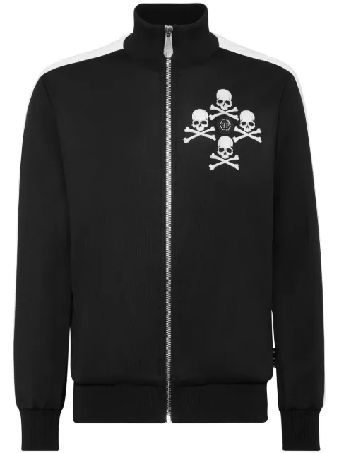Philipp Plein Skull&Bones track jacket Black AADCMJB3498PJO002N