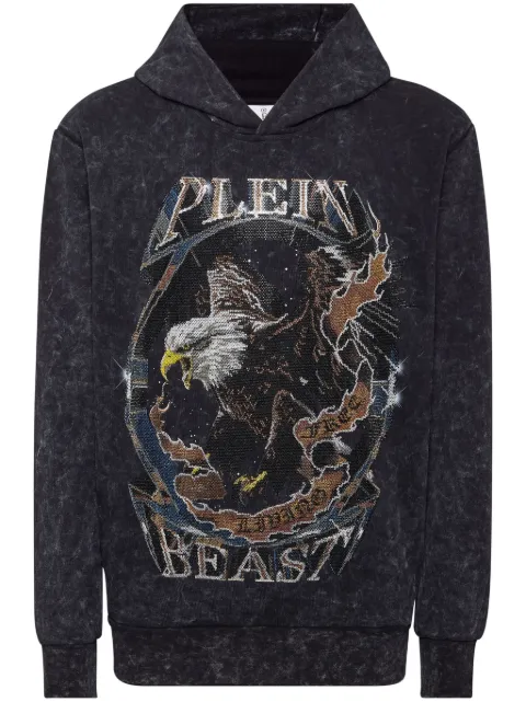 Philipp Plein logo-embellished hoodie Black AADCMJB3343PJY002N
