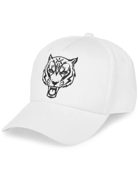 Plein Sport Tiger baseball cap White AADAUAC0609STE003N