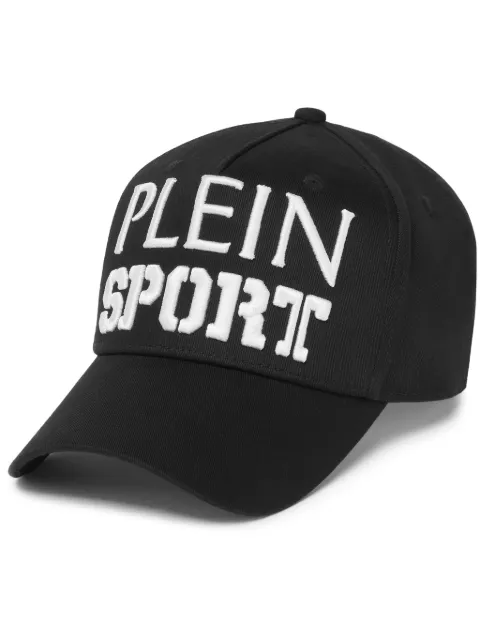 Plein Sport logo-embroidered baseball cap Black AADAUAC0611STE003N