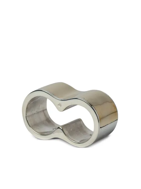 Parts of Four Contour Double ring Silver 8323PAPR