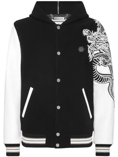 Philipp Plein monogram bomber jacket Black AADCMRB2625PTE120N