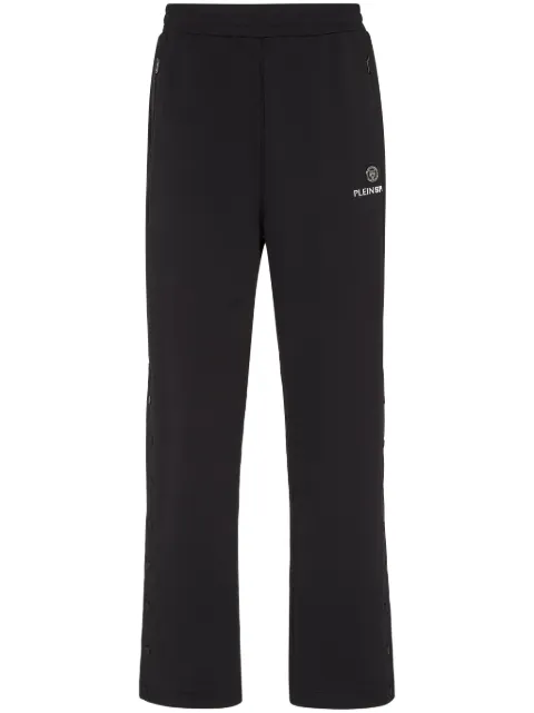 Plein Sport logo-print track pants Black AADCMJT2451STE003N