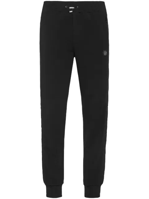 Philipp Plein logo-patch joggers Black AADCMJT2427PJO002N