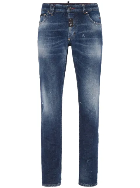 Philipp Plein super-straight cut denim jeans Blue AADCMDT3994PDE004N