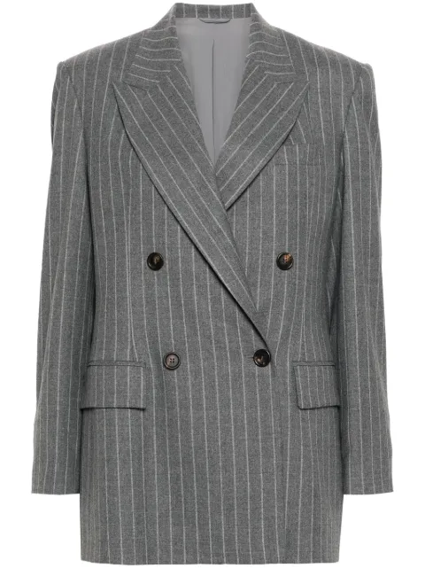 Brunello Cucinelli pinstriped wool blazer Grey MD5777190PC004