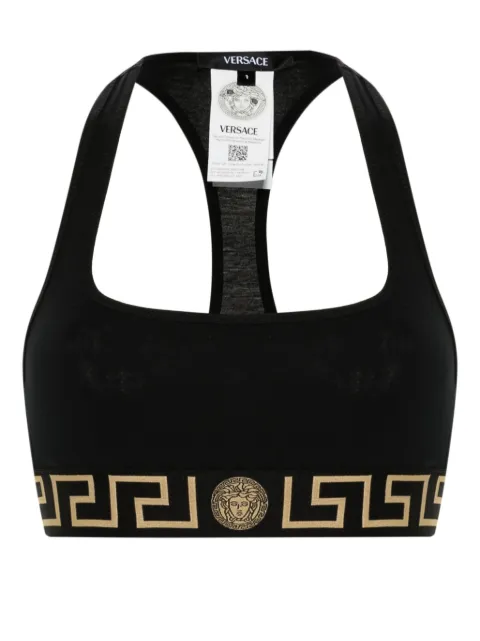 Versace Greca border triangle bra Black AUD010391A10011