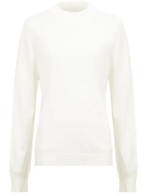 Maison Margiela ribbed-edge wool sweater White S51HL0016M13057