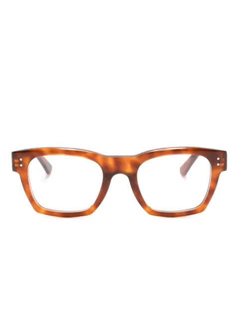 Marni Eyewear tortoiseshell rectangle-frame glasses Orange YXUHVN