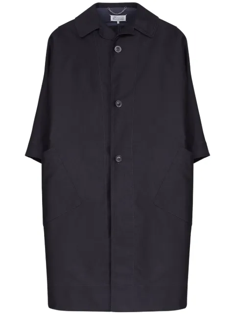 Maison Margiela Cocoon long cotton coat Black S50AA0154M35095