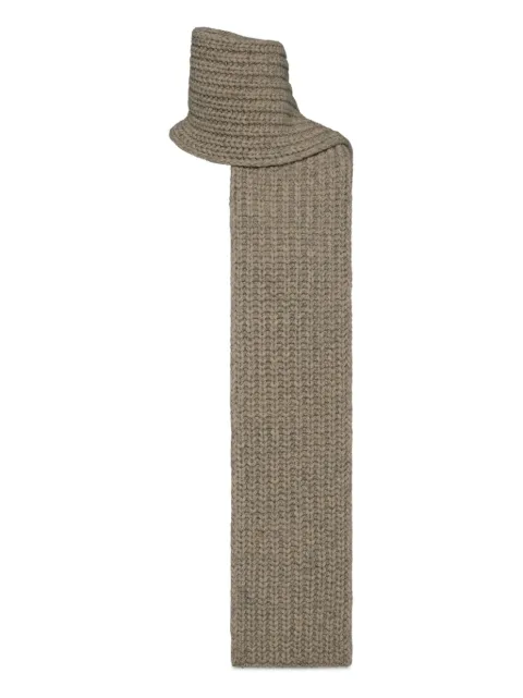 Maison Margiela Shetland ribbed-wool scarf Brown S50TE0099M13066