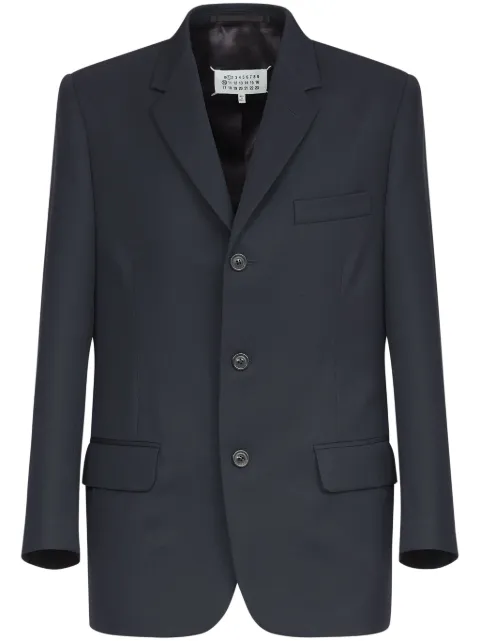 Maison Margiela single-breasted wool blazer Blue S50BN0528S76539