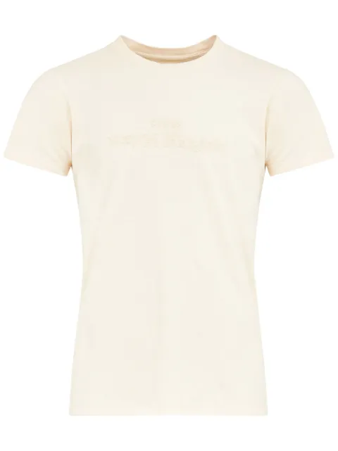 Maison Margiela logo-embroidered cotton T-shirt Neutrals S50GC0704S24575