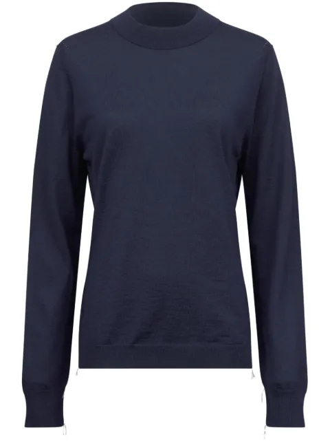 Maison Margiela ribbed-edge wool sweater Blue S51HL0016M13057