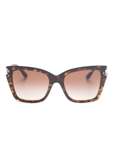 Jimmy Choo Eyewear Kira oversize-frame sunglasses Brown JC5012