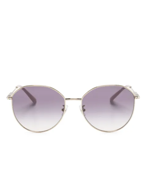 Jimmy Choo Eyewear crystal-embellished oversize-frame sunglasses Gold 0JC4007BD