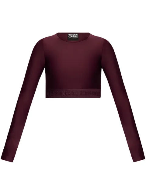 Versace Jeans Couture logo-hem cropped top Red 77HAH218J0148
