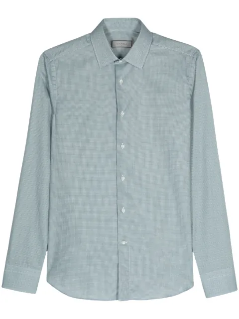 Canali check-print cotton shirt Green CCLX0A1GD03284