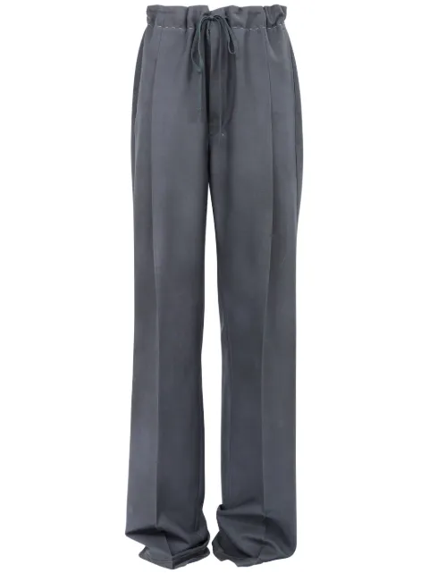 Maison Margiela moiré-effect straight-leg trousers Grey S51KA0572M35141