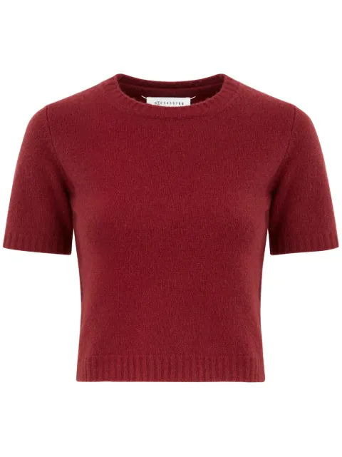 Maison Margiela cropped wool top Red S51HL0017M13058