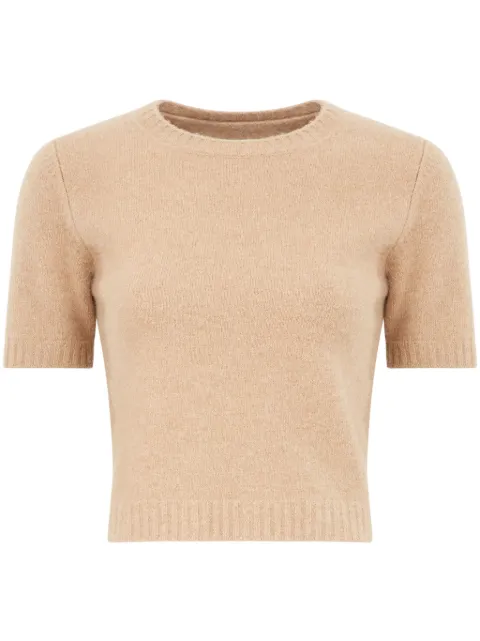 Maison Margiela cropped wool jumper Neutrals S51HL0017M13058