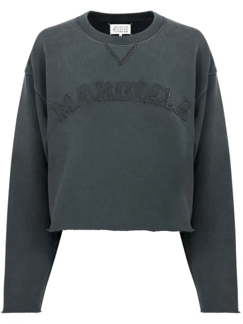 Maison Margiela logo-appliqué cotton sweatshirt Grey S51GU0134S25570