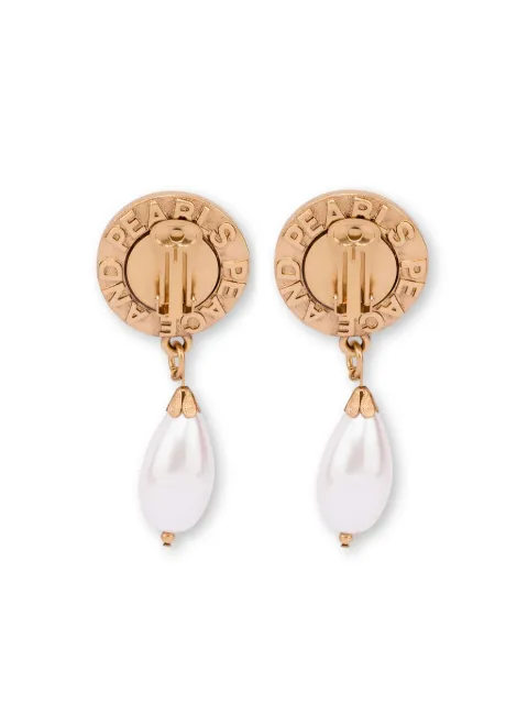 Moschino Peace and Pearls drop earrings Gold A91688474