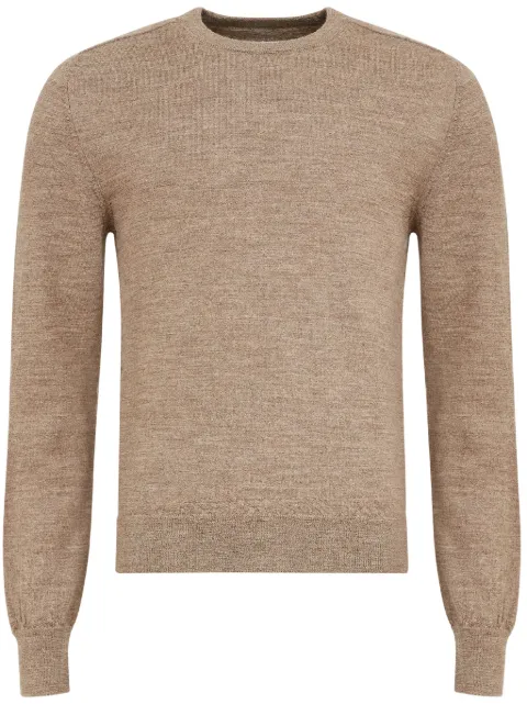 Maison Margiela elbow-patch fine-knit cardigan Neutrals S50HL0021M13062