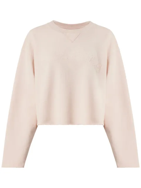 Maison Margiela logo-appliqué cotton sweatshirt Pink S51GU0134S25570