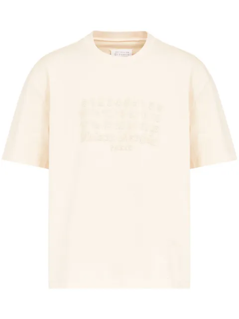 Maison Margiela embroidered logo T-Shirt Neutrals S50GC0703S23883