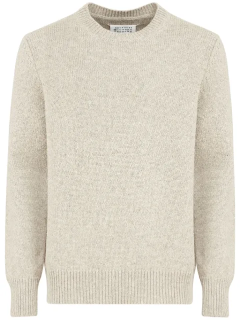 Maison Margiela crew neck four-stitch jumper Neutrals S50HL0028M13059