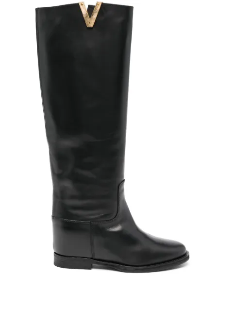 Via Roma 15 knee-high leather boots Black 4248