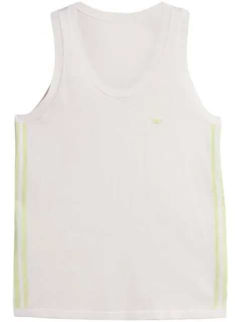 adidas logo-embroidered sleeveless top White IZ1888