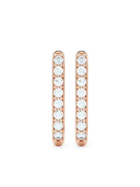 LOEV 14K rose gold Allday diamond hoop earrings Gold ADRBHG