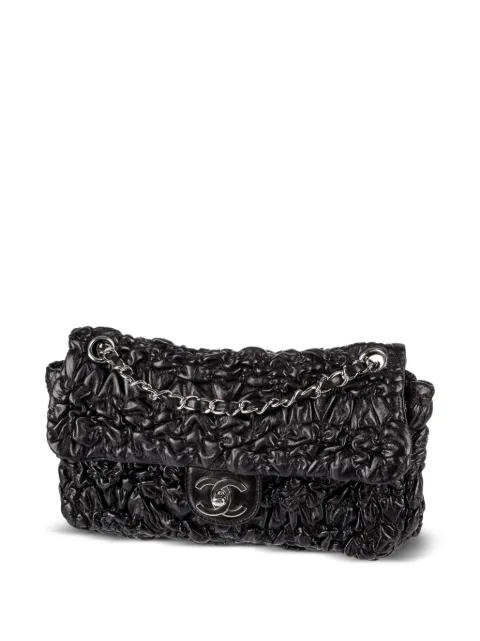 CHANEL Pre-Owned 2007 medium Astrakhan shoulder bag Black CHANELRUCHEDFLAP