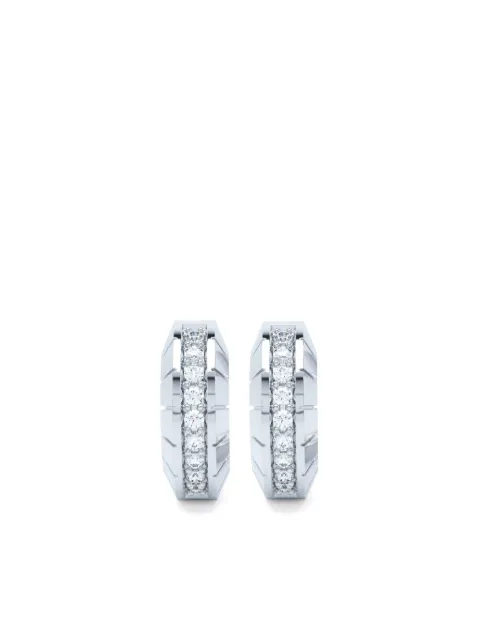 LOEV 14K white gold Eternity diamond earrings Silver ETENHG