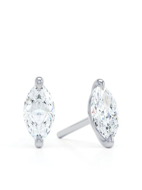 LOEV 18kt white gold The Marquise diamond stud earrings Silver LVMQ50ST
