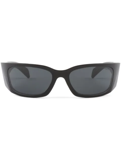 Prada Eyewear Symbole wraparound-frame sunglasses Black SPRA14C60E1AB