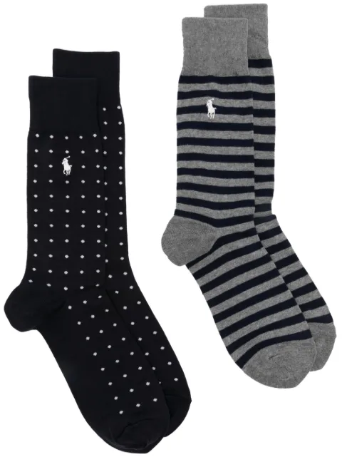 Polo Ralph Lauren Polo Pony-motif socks (pack of two) Blue 449655259002