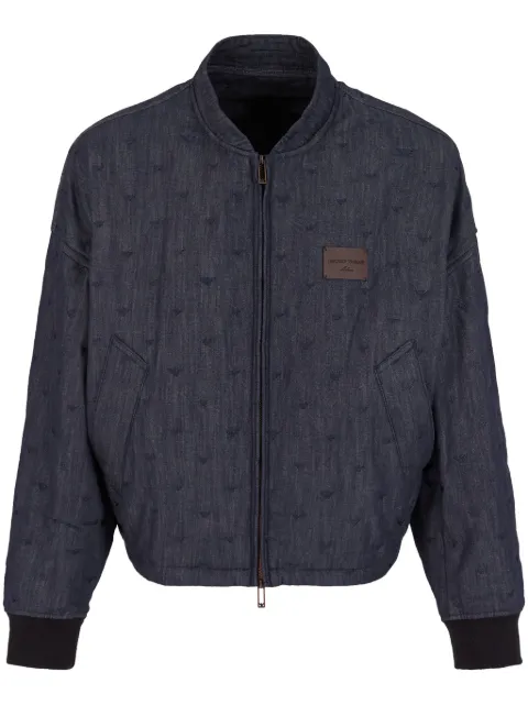Emporio Armani embroidered bomber jacket Blue 6D1BD51DTXZ